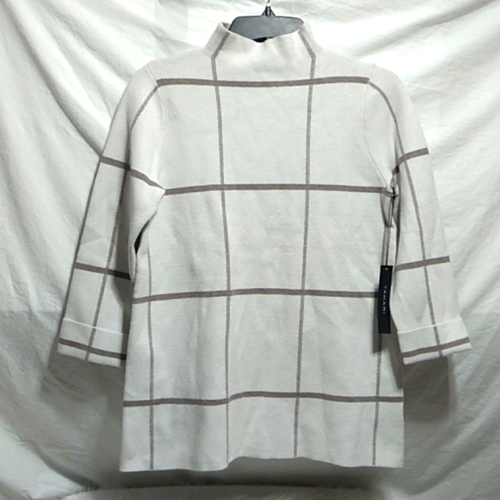 (BX21) SALE! NWT Tahari Mock Neck Classy Sweater Sz.S